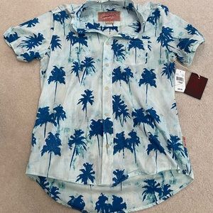 Brooklyn Cloth Men’s Tie Dye Palm Tree Hawaiian Shirt - Small NWT